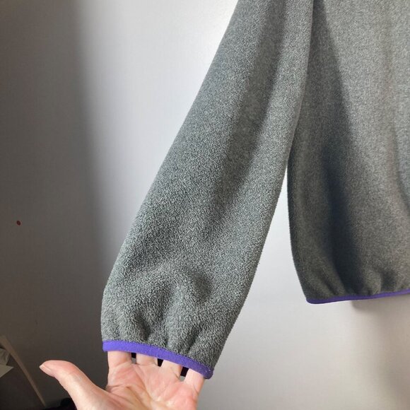 Womens Vintage Patagonia Synchilla Snap T Fleece‎ Pullover Jacket Gray Purple M - Picture 5 of 9